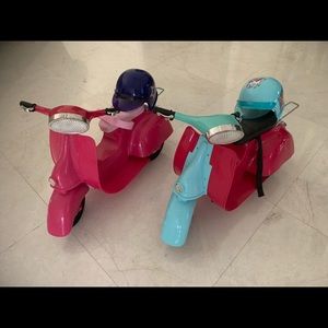 Motorcycle toy for dolls.